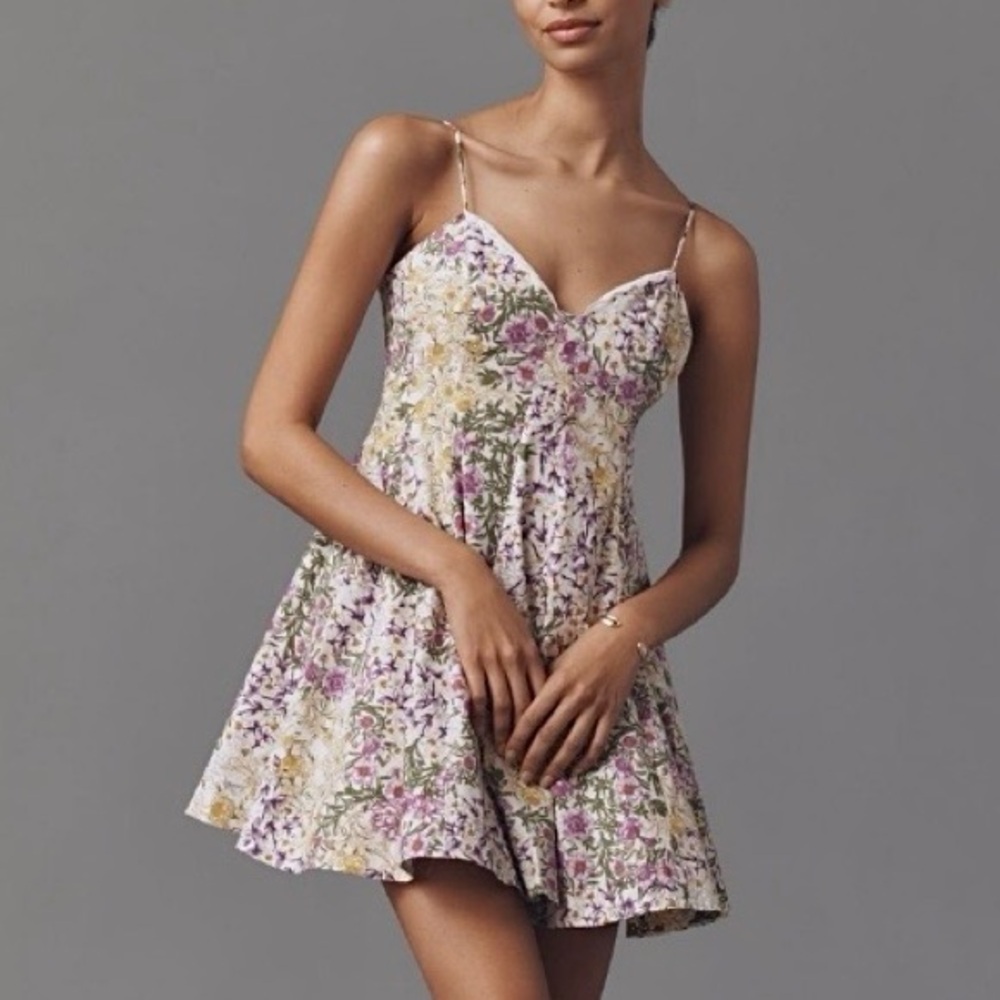 Anthropologie Maeve Lace-Trim Sweetheart
Mini Dress Medium - Picture 3 of 11
